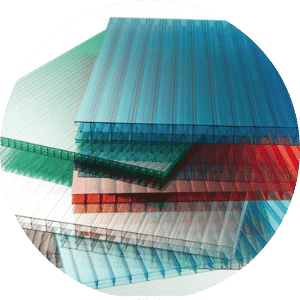 Multiwall Polycarbonate Sheets also known as holo sheets.